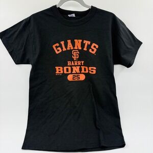 Russell Athletic Barry Bonds San Francisco Giants MLB T-Shirt Black Mens Small